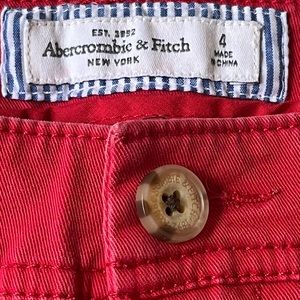 Abercrombie & Fitch red shorts, size 4